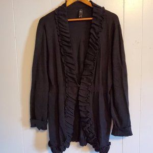 GNW Cardigan Sweater, Black, Size XL